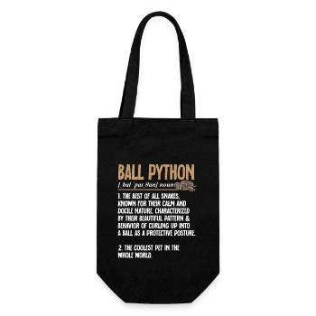 Ball Python Schlange Königspython - Geschenkbeutel für Flaschen - Schwarz - Vorne