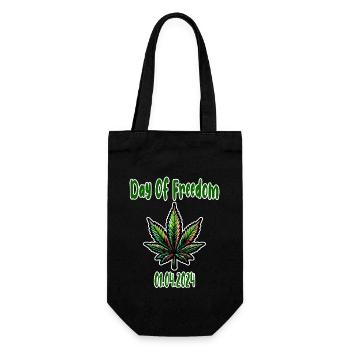 Hanf, Cannabis, Gras, Babak, Bobaz - Geschenkbeutel für Flaschen - Schwarz - Vorne