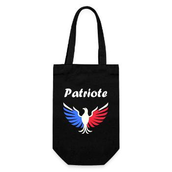 Patriotic France Emblem - Gift Bag for Bottles - black - Front