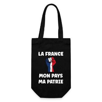 patriote la france mon pays ma patrie - Sac à bouteille - noir - Devant