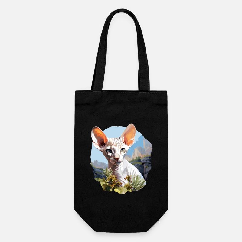 Cornish Rex Kätzchen Cornish Rex Katze - Geschenkbeutel für Flaschen - Schwarz