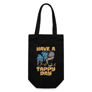 Tap Dance Have A Tappy Day Stomping Tap Dancer - Geschenkbeutel für Flaschen - Schwarz - Vorne