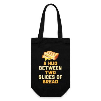 Sandwich, Cheese, Grilled Cheese, Bread - Gift Bag for Bottles - black - Front
