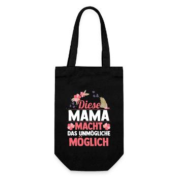 Mom Mother's Day Mom - Gift Bag for Bottles - black - Front