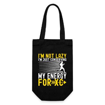 XC Running Lauf Läufer Cross Country - Geschenkbeutel für Flaschen - Schwarz - Vorne
