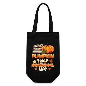 Pumpkin Spice And Homeschool Life - Gift Bag for Bottles - black - Front