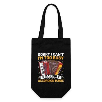 Désolé, je ne peux pas, je suis trop occupé à faire de la magie de l’accordéon - Sac à bouteille - noir - Devant