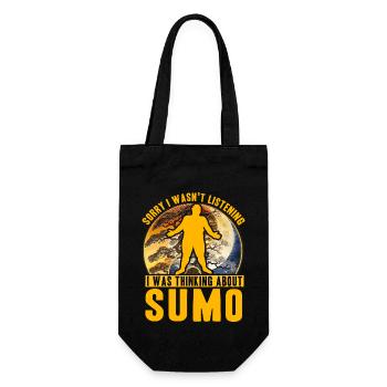 Tut mir leid, dass ich nicht zugehört habe, ich habe an Sumo gedacht - Geschenkbeutel für Flaschen - Schwarz - Vorne