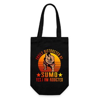 Facilement distrait par le sumo oui je suis accro - Sac à bouteille - noir - Devant