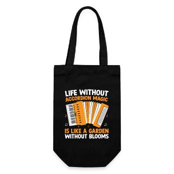 Life Without Accordion Magic Is Like A Garden With - Gift Bag for Bottles - black - Front