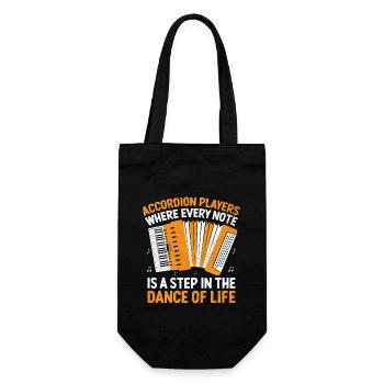 Accordion Players Where Every Note Is A Step In Th - Gift Bag for Bottles - black - Front