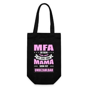 MFA Zu Sein Ist Eine Ehre Mama Sein Unbezahlbar - Geschenkbeutel für Flaschen - Schwarz - Vorne