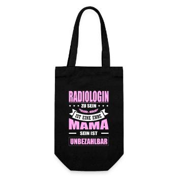 Radiologin Zu Sein Eine Ehre Mama Sein Unbezahlbar - Geschenkbeutel für Flaschen - Schwarz - Vorne