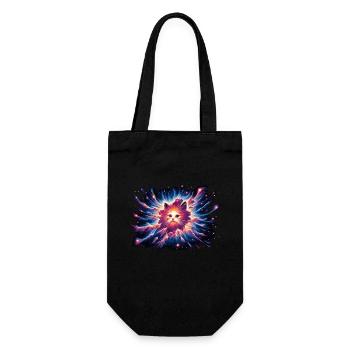 Cat, Astronaut, Astronomy, Outer Solar System - Gift Bag for Bottles - black - Front