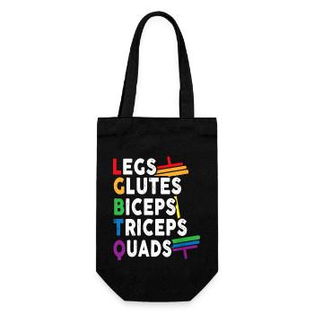 Legs Glutes Biceps Triceps Quads - Gift Bag for Bottles - black - Front
