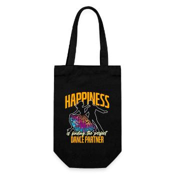 Ballroom Dance Happiness Is Finding Dance Floor - Geschenkbeutel für Flaschen - Schwarz - Vorne