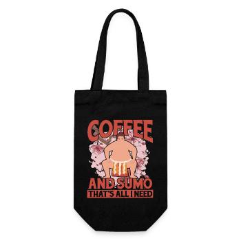 Coffee and Sumo that's all I need - Gift Bag for Bottles - black - Front