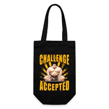 Challenge Accepted Sumo - Gift Bag for Bottles - black - Front