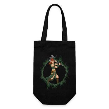 Guerrière elfe avec une hache en fer - Sac à bouteille - noir - Devant