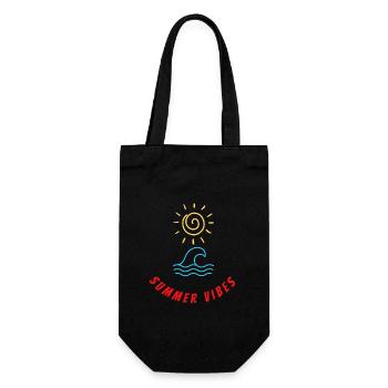 Summer Vibes - Geschenkbeutel für Flaschen - Schwarz - Vorne