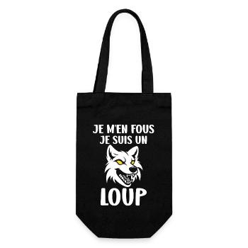 Humour loup - Sac à bouteille - noir - Devant