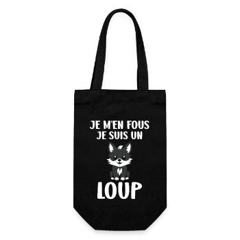 Humour loup - Sac à bouteille - noir - Devant