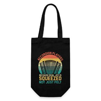 Accordion Players Because Real Joy Is Squeezed Not - Gift Bag for Bottles - black - Front