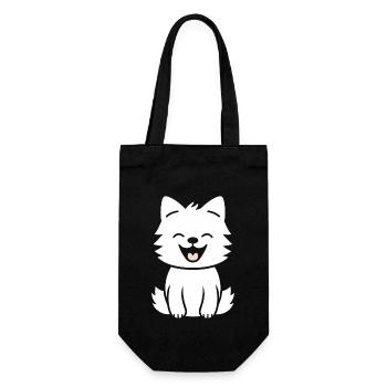 wolf - Gift Bag for Bottles - black - Front