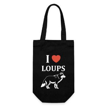 Humour loup - Sac à bouteille - noir - Devant