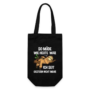Je n’ai pas été aussi fatigué qu’aujourd’hui depuis hier - Sac à bouteille - noir - Devant