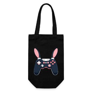 Osterhase Gamer und Gaming Streetwear Design - Geschenkbeutel für Flaschen - Schwarz - Vorne