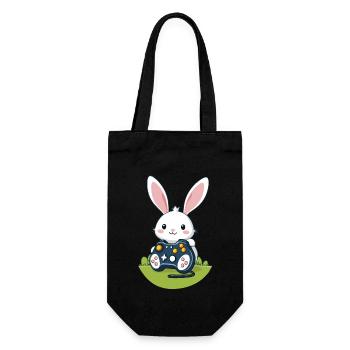 Lapin de Pâques Gamer et Design de streetwear de jeu - Sac à bouteille - noir - Devant
