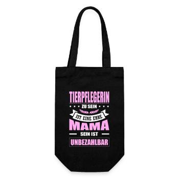 Tierpflegerin Zu Sein Eine Ehre Mama Tierpfleger - Geschenkbeutel für Flaschen - Schwarz - Vorne