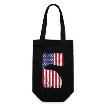 Braque de Weimar avec drapeau des États-Unis - Sac à bouteille - noir - Devant