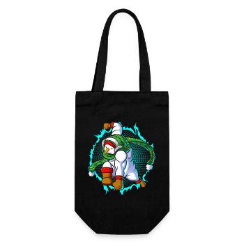 The snowman is ready for the attack - Gift Bag for Bottles - black - Front