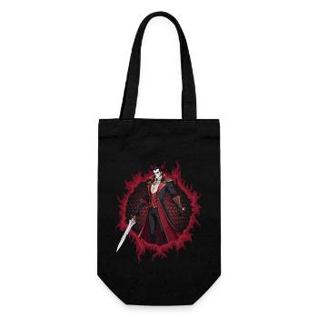 Vampire lord with halftone background - Gift Bag for Bottles - black - Front