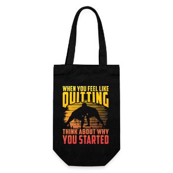 Lorsque vous avez envie d’arrêter, réfléchissez à la raison pour laquelle vous - Sac à bouteille - noir - Devant