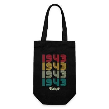 81 ans vintage 1943 édition limitée 81ème - Sac à bouteille - noir - Devant