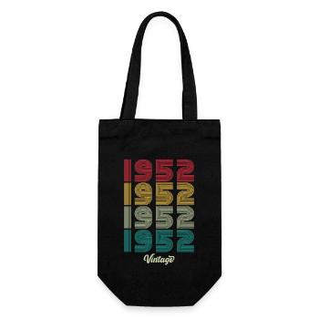 72 Years Old Vintage 1952 Limited Edition 72nd - Gift Bag for Bottles - black - Front