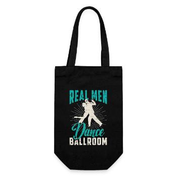 Ballroom Dance Real Men Dance Ballroom Dance Sport - Geschenkbeutel für Flaschen - Schwarz - Vorne