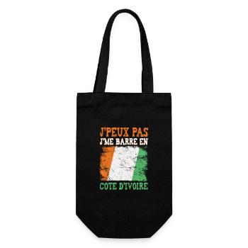 I can't go to the Ivory Coast. Ivorian - Gift Bag for Bottles - black - Front