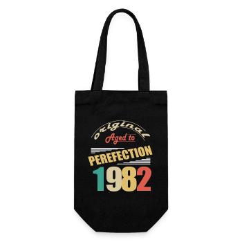 I'm 42 years old | I was born in 1982 - birth - Gift Bag for Bottles - black - Front
