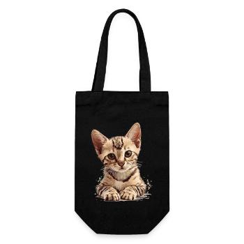 Mau égyptien Chaton Chat égyptien Mau - Sac à bouteille - noir - Devant