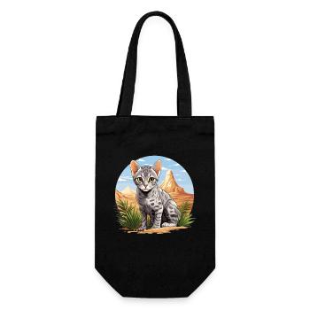 Mau égyptien Chaton Chat égyptien Mau - Sac à bouteille - noir - Devant