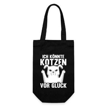 Ich Bin So Gut Drauf Ich Könnte Kotzen - Geschenkbeutel für Flaschen - Schwarz - Vorne