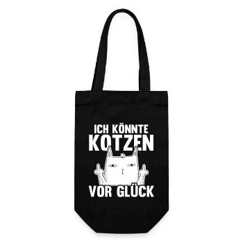 Ich Bin So Gut Drauf Ich Könnte Kotzen - Geschenkbeutel für Flaschen - Schwarz - Vorne