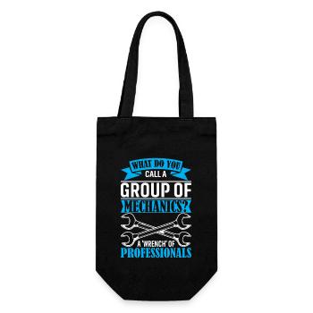 What Do You Call A Group Of Mechanics? A 'Wrench' - Gift Bag for Bottles - black - Front