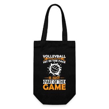 Volleyball: Wo es einfach ist, ins Gesicht geschlagen zu werden - Geschenkbeutel für Flaschen - Schwarz - Vorne