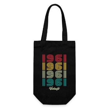 63 Jahre alter Jahrgang 1961 Limitierte Auflage 63. - Geschenkbeutel für Flaschen - Schwarz - Vorne