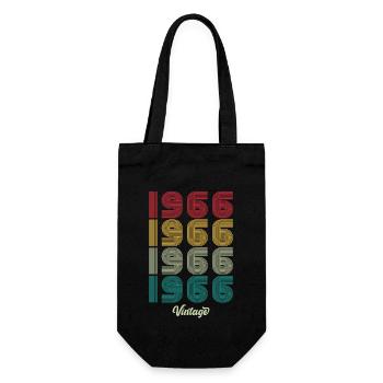 58 Years Old Vintage 1966 Limited Edition 58th - Gift Bag for Bottles - black - Front